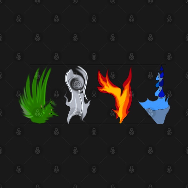 The 4 Elements by Orchid's Art