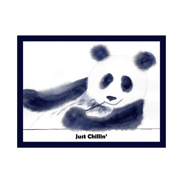 Just Chillin' cool Panda Bear Design by Sandraartist