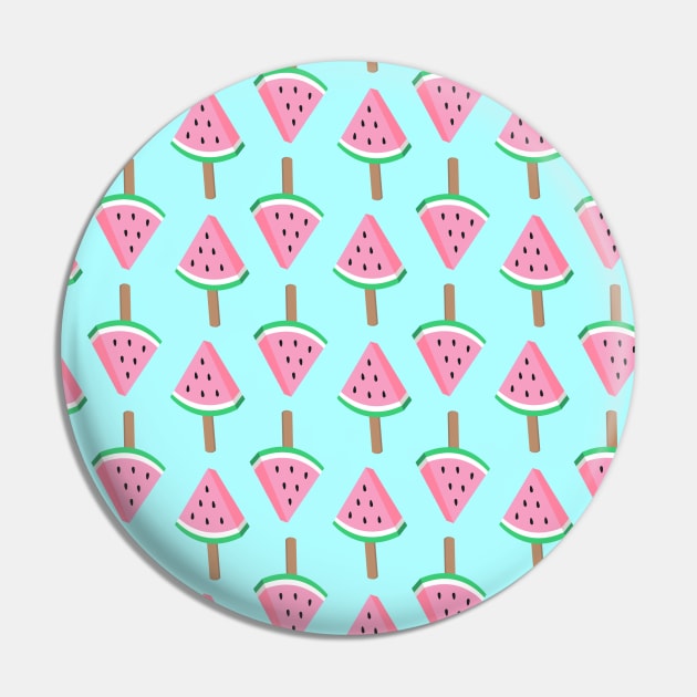 Watermelon Ice Cream Pattern Pin by Lizzamour