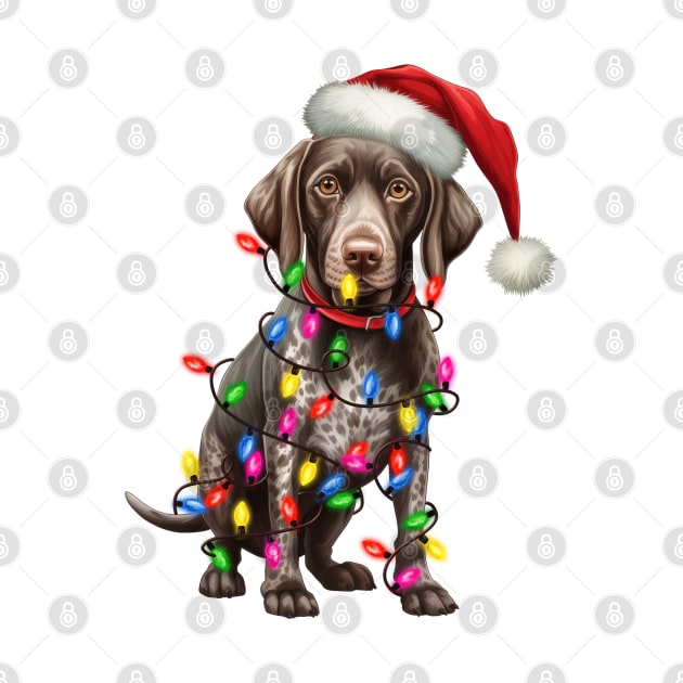 Christmas German Shorthaired Pointer by Chromatic Fusion Studio