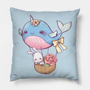 Flying Whale Is A Hot Air Balloon Pillow