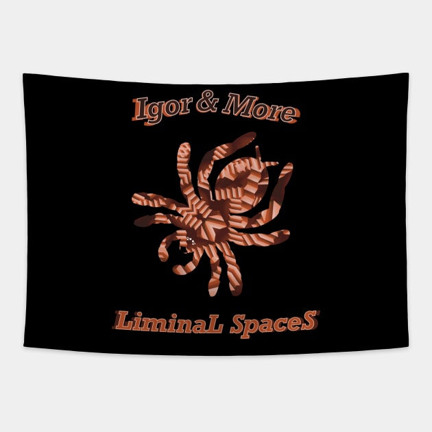 Igor & More Tarantula Liminal Stairs Orange Tapestry by IgorAndMore