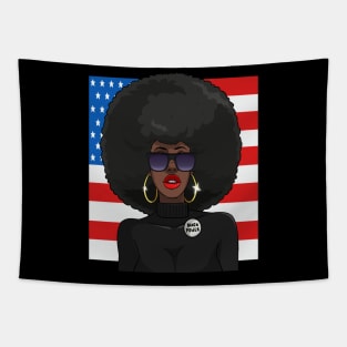 Black Panther Party Afro American Flag Tapestry