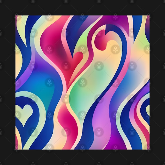 Multicolor Heart Flame Abstract by Artilize