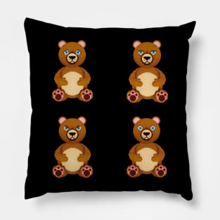 Grizzly Bear Pixelart #004 Pillow