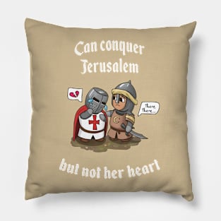 Heart broken knight colored Pillow