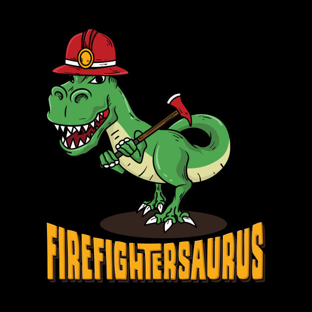 Firefighter Dinosaur design I Firefightersaurus gift by biNutz