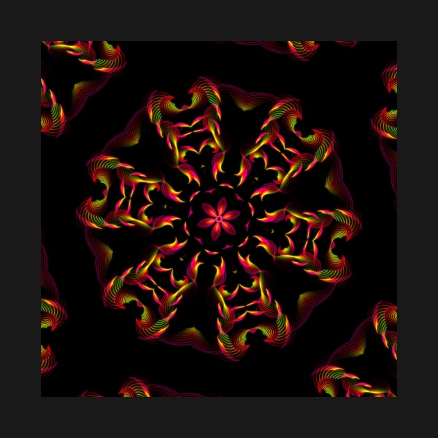 Kaleidoscope Mandala | Fire Flower | Cherie's Art(c)2021 by CheriesArt