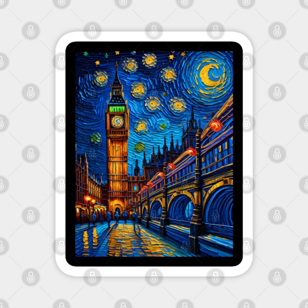 Bigben in Starry Night Magnet by FUN GOGH