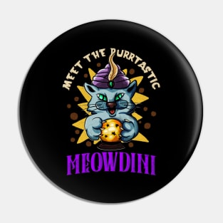 Meowdini Funny Cat Magician Fortune Teller Cat Fun Pin