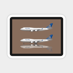 United 747-400 Merger Livery Magnet