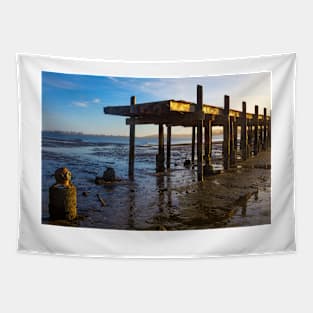 Divers Helmet And Old Pier Tapestry