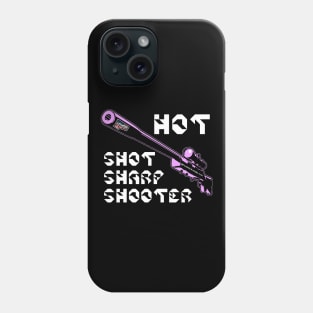 Hot Shot Sharp Shooter, v. Code Pink Wht Text Phone Case