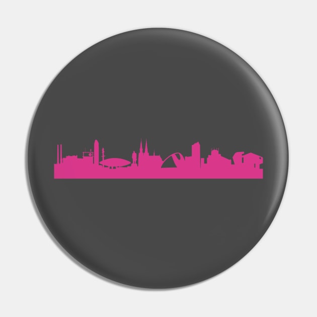 Eindhoven skyline pink Pin by 44spaces