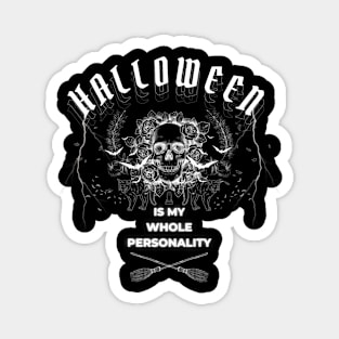 Halloween Skull Pumpkins Graphic Funny T-shirt Magnet