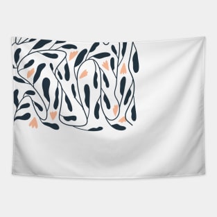 Abstract Blob Flower Rose Bush Tapestry