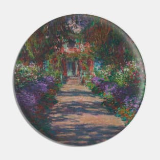 An Avenue in Monet's Garden at Giverny by Claude Monet Pin