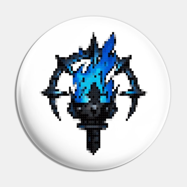 Pixel Lantern Pin by Dr. Rob's Mean Meme Machine