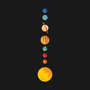 Solar System Vertical Alignment T-Shirt