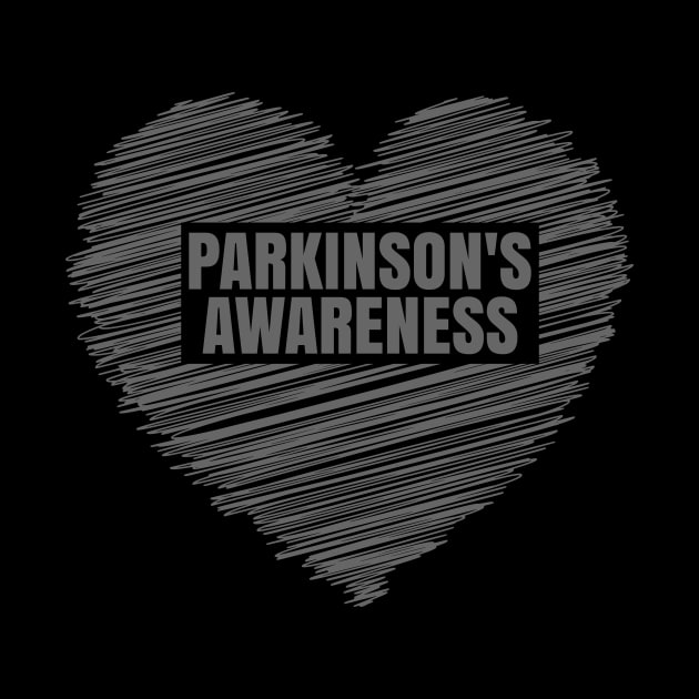 Heart Parkinson's Disease Awareness by JFE Designs