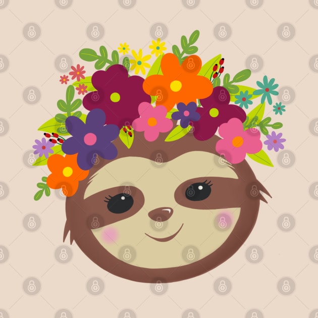 Frothy Sloth Floral by Frothy Sloth