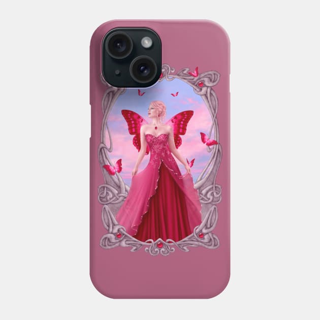 Ruby Birthstone Fairy Phone Case by silverstars