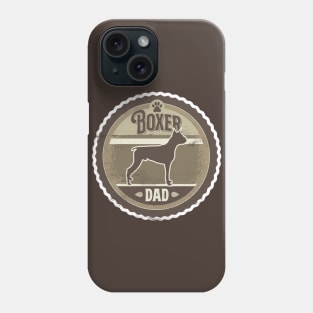 Boxer Dad - Distressed Boxer Dog Silhouette Design Phone Case