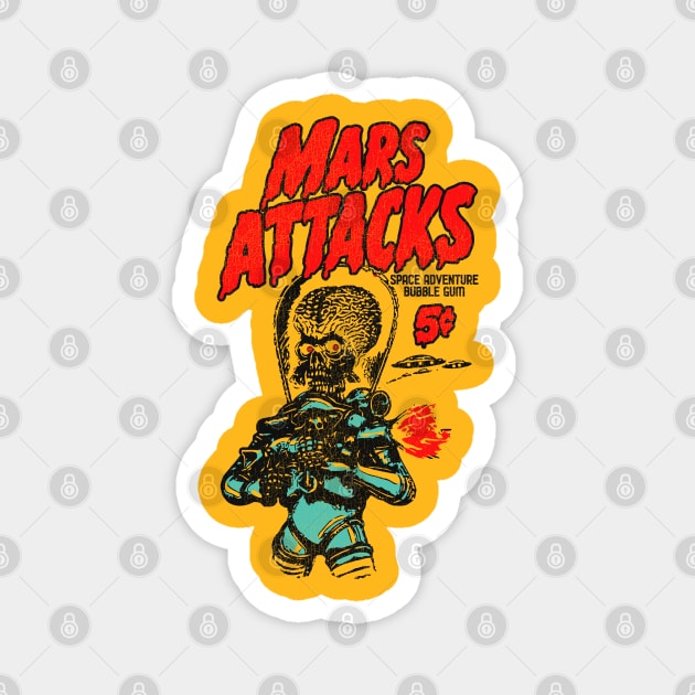 Mars Attacks Bubble Gum Magnet by darklordpug