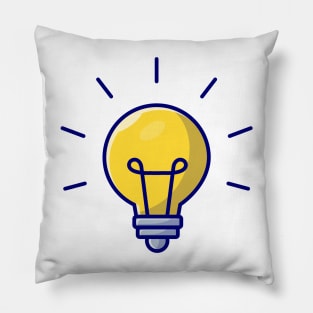 Lightbulb Idea Cartoon Vector Icon Illustration Pillow