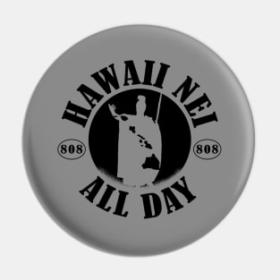 HNAD Rising Sun (black) King Kamehameha by Hawaii Nei All Day Pin