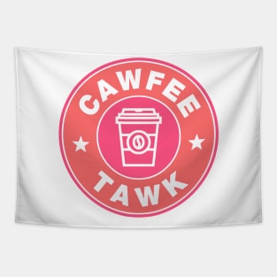 NJ Its's Cawfee Tawk Pink Edit Tapestry