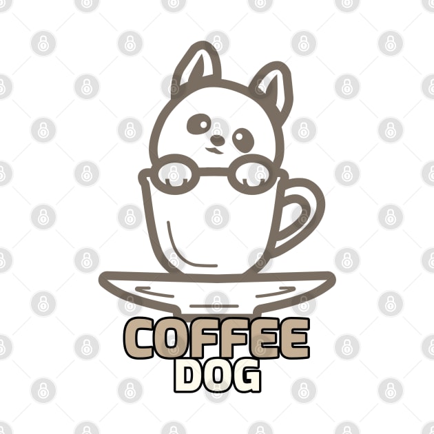 Dog Coffee Addict by NivousArts