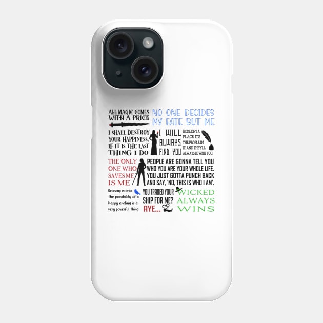 Once Upon a Time Quotes Phone Case by Pink and Blues