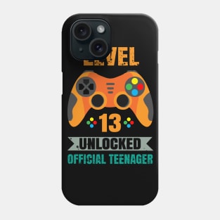 Official Teenager 13th Birthday Gift Level 13 Unlocked Phone Case