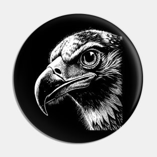 Eagle head art in linear style Pin