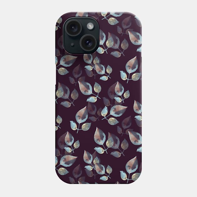 Pattern of leaves Phone Case by Gribanessa