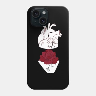 Anatomy heart flower Phone Case