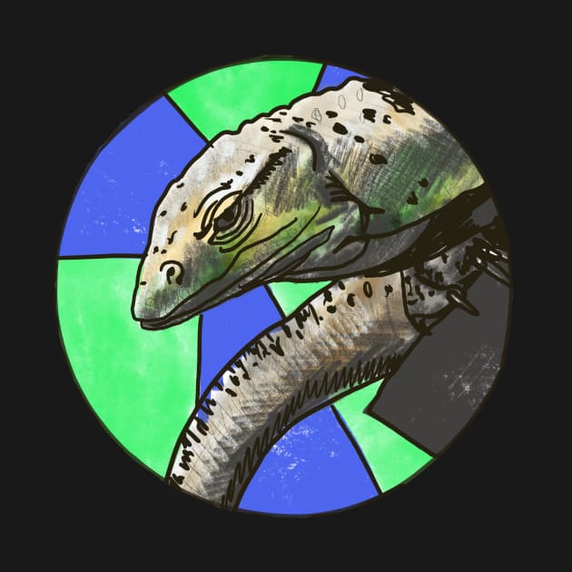 Monitor Lizard- Circle edit by shehitsback