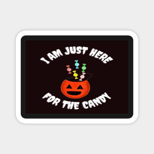 I Am Just Here For the Candy Card, Funny Halloween Gift Idea (Landscape) Magnet