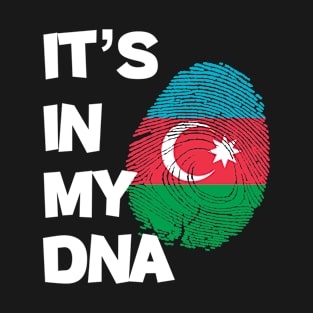 Flag of Azerbaijan  in fingerprint T-Shirt