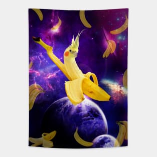 space banana cockatiel Tapestry