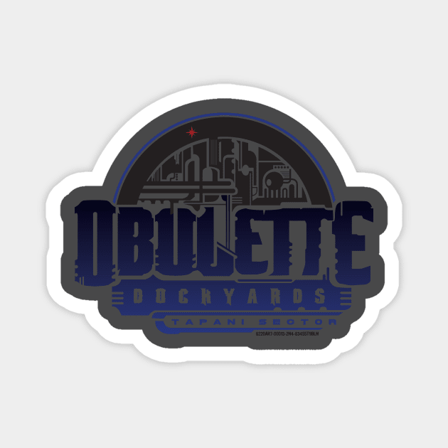 Obulette Dockyards Magnet by MindsparkCreative