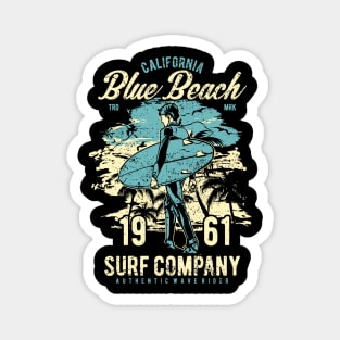 Surfing California Surfer and Surfboard Magnet