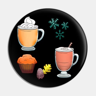 Christmas Hot Drinks & CupCake Pin