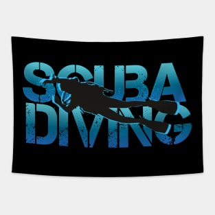 Scuba diving t-shirt design Tapestry