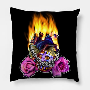 Sacred Heart of Satoshi Nakamoto Pillow