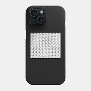 Repeating linear spiral pattern Phone Case