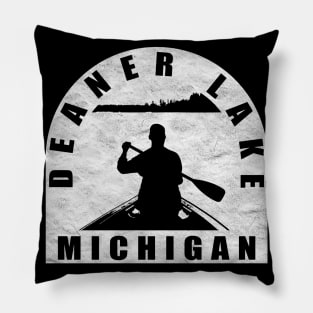 Deaner Lake Canoeing Michigan Pillow