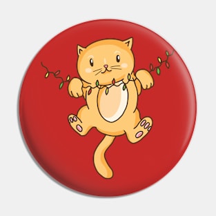 Kitty Christmas Pin