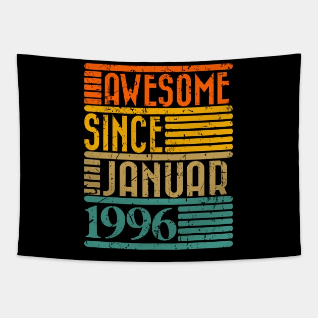 Awesome Since January 1996 28 Years Old 28th Birthday Tapestry by rhazi mode plagget